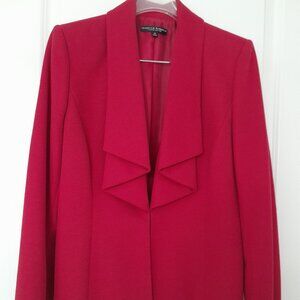 Isabella DeMarco Tahari Levine Brick Red Jacket